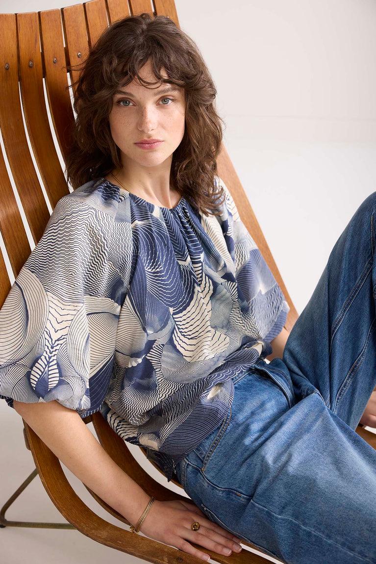 summum Top wave print