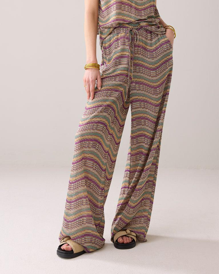 Summum Wijde Broek Italiaanse Jacquardstof