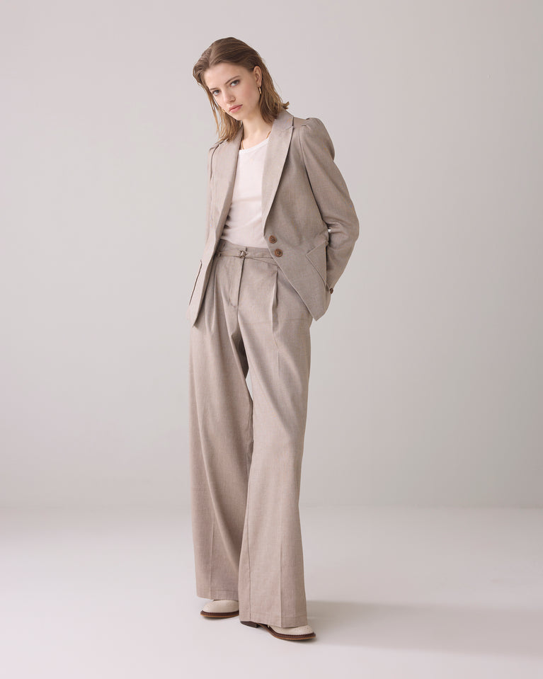 summum Wijde broek linnenlook