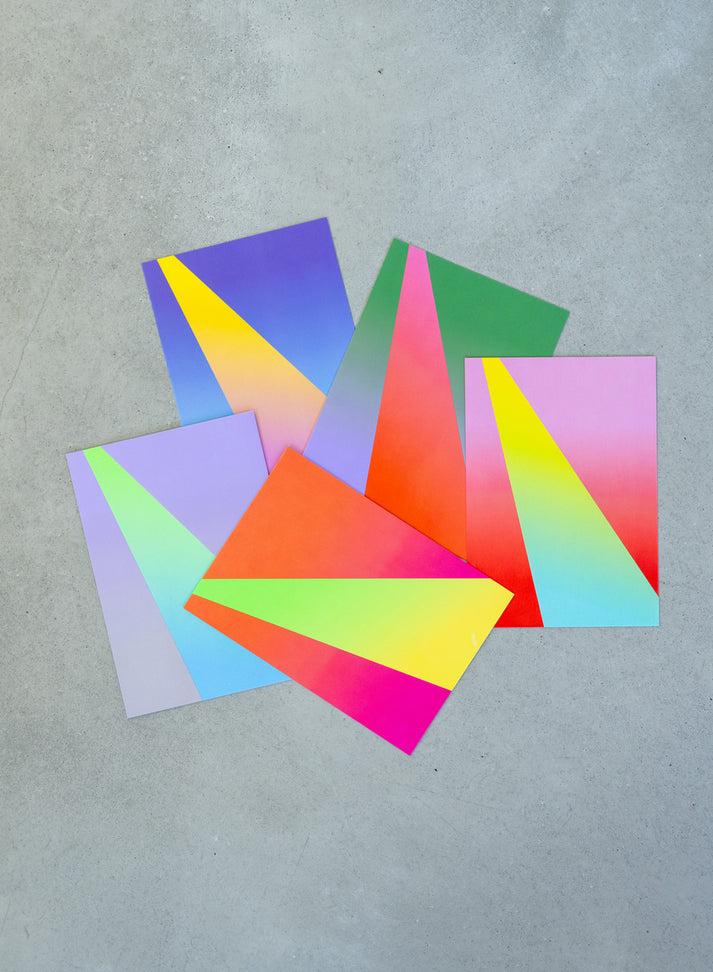 susan bijl 75B Gradient Postcard SET OF 5