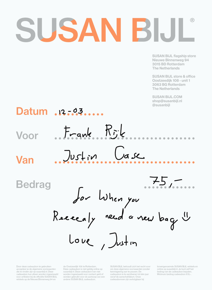 susan bijl Physical Gift Card - €75