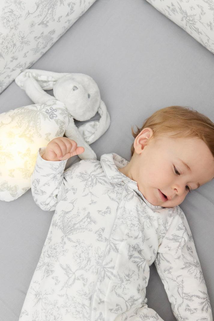 Tartine Et Chocolat Augustin The Rabbit Musical Night Light Gedrukt Toile De Jouy Grijs Lichtgrijs