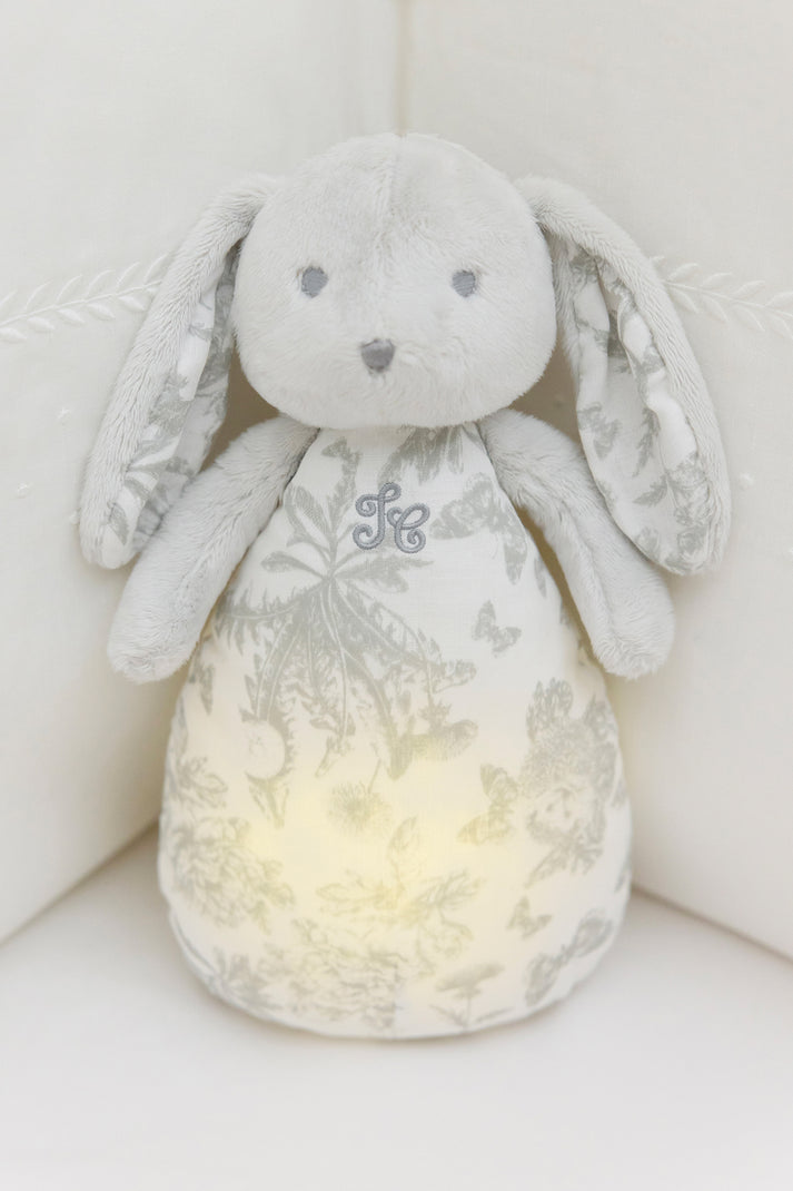Tartine Et Chocolat Augustin The Rabbit Musical Night Light Gedrukt Toile De Jouy Grijs Lichtgrijs