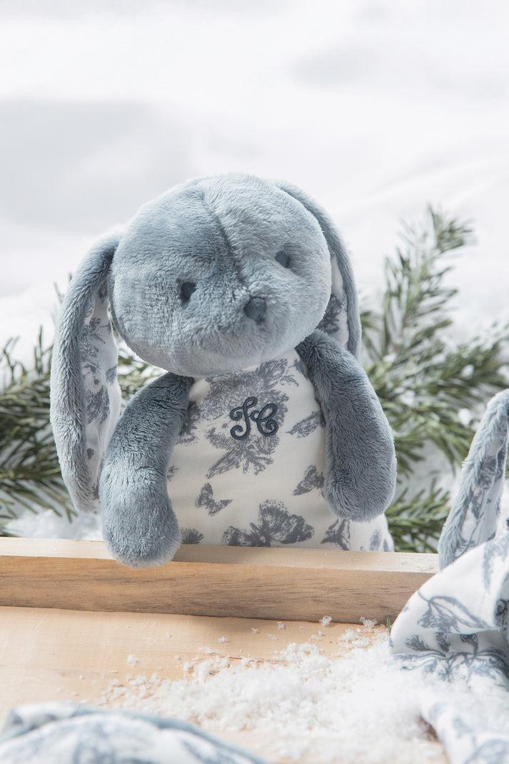 tartine et chocolat Augustin The Rabbit Musical Night Light Gedrukt Toile de Jouy Blauw Lichtgrijs