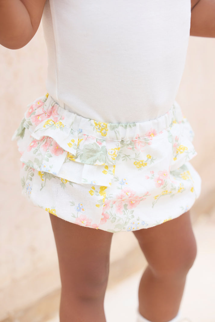 tartine et chocolat Bloeier ecru Linnen Gedruktbloemrijk Ecru