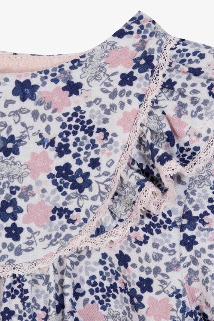 Tartine Et Chocolat Blouse Bosbessen Met Kleine Bloemen Bosbes