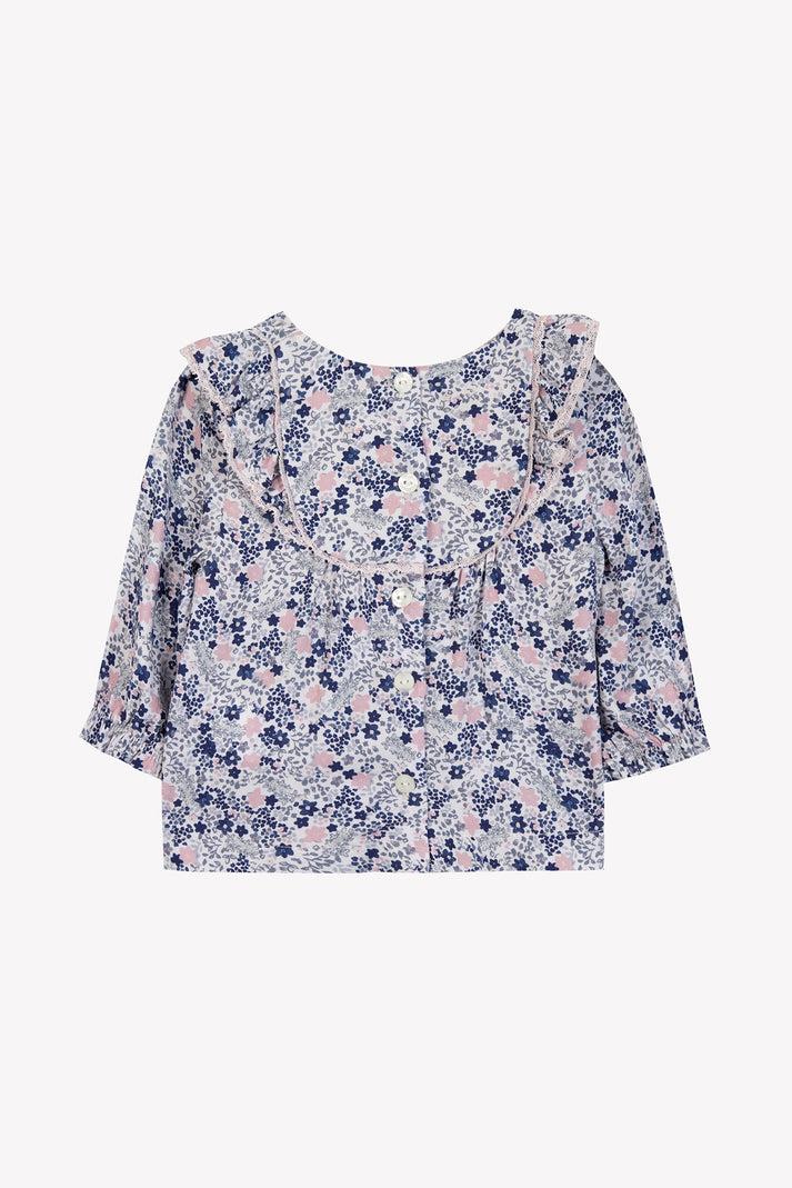 Tartine Et Chocolat Blouse Bosbessen Met Kleine Bloemen Bosbes