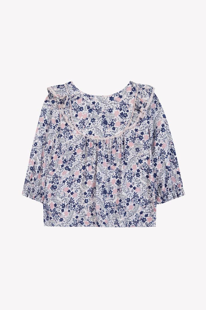 tartine et chocolat Blouse bosbessen met kleine bloemen Bosbes