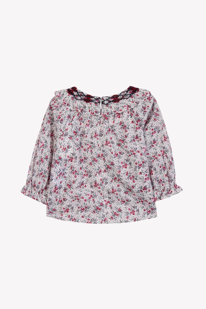 Tartine Et Chocolat Blouse Ecru Gedruktbloemrijk Moeder -of -Pearl