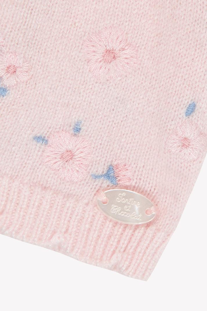 Tartine Et Chocolat Bonnet Lichtroze Bloemen Lichtroze