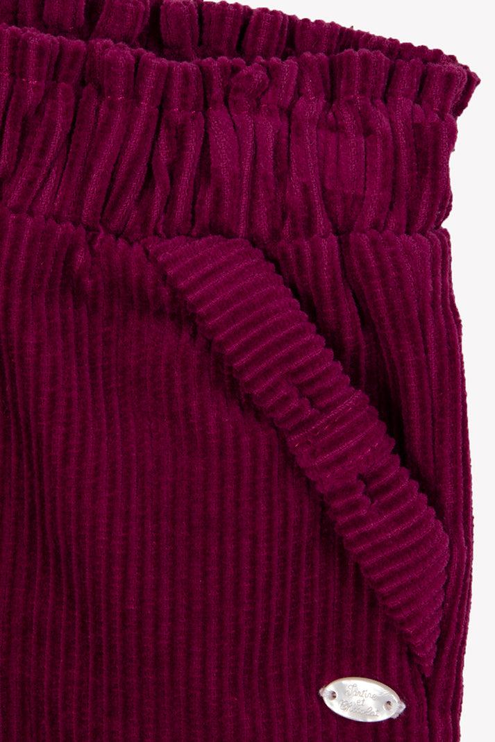 Tartine Et Chocolat Broek Pruimen Velours Knooppunt Eglantine