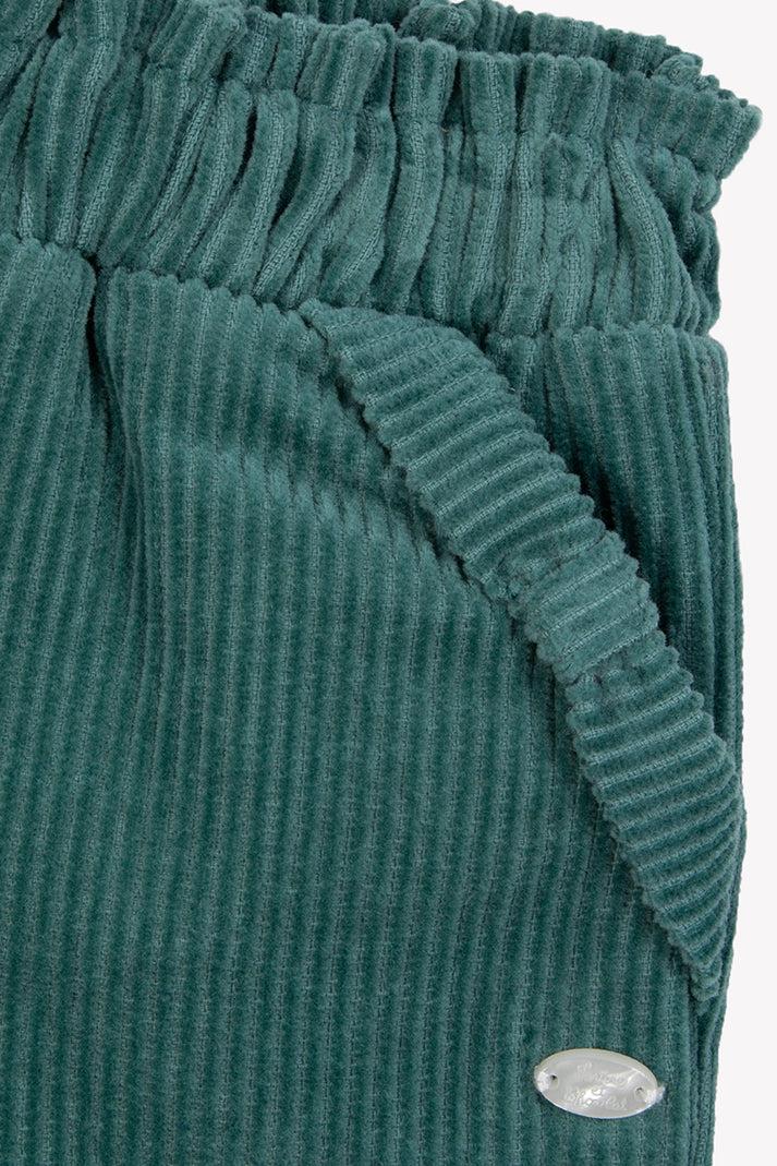 Tartine Et Chocolat Broek Smaragd Velours Knooppunt Eglantine