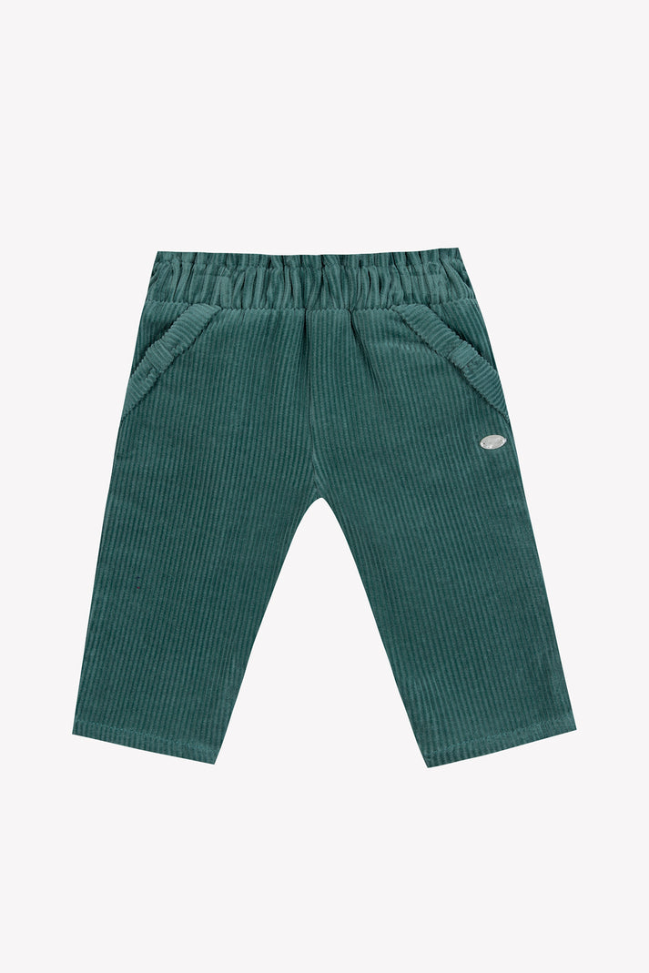 tartine et chocolat Broek smaragd Velours Knooppunt Eglantine