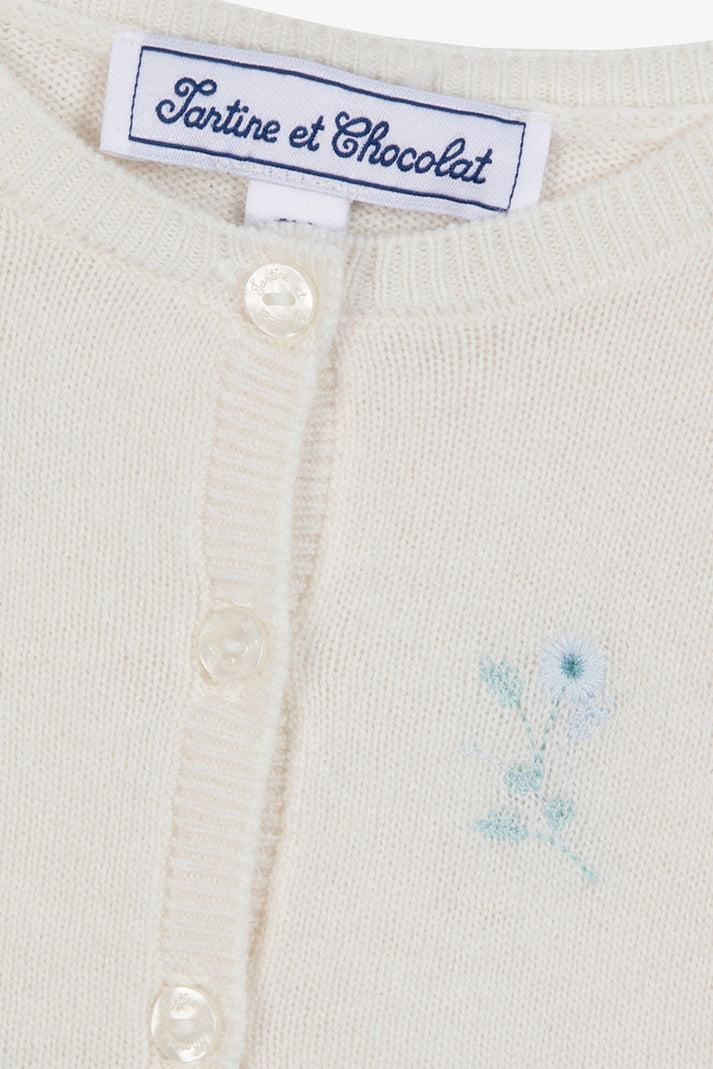 Tartine Et Chocolat Cardigan Emerald Borduurwerk Bloemen Smaragd