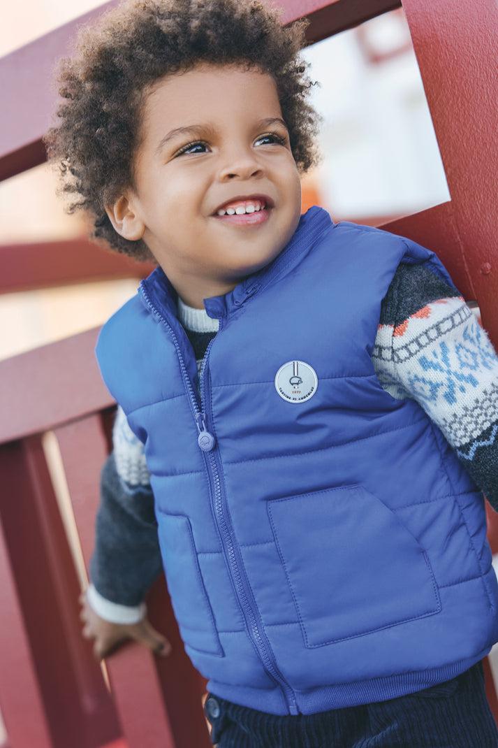 Tartine Et Chocolat Donsjack Blauw Elektrisch Mouwloos Navy