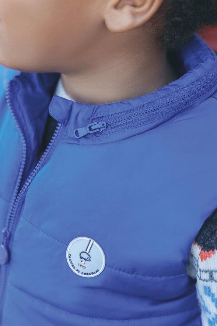 Tartine Et Chocolat Donsjack Blauw Elektrisch Mouwloos Navy