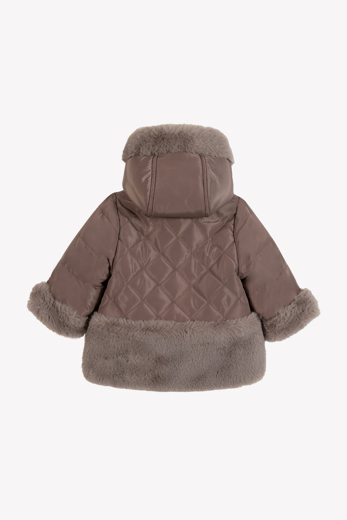 Tartine Et Chocolat Donsjack Taupe Omkeerbaar Lichtroze