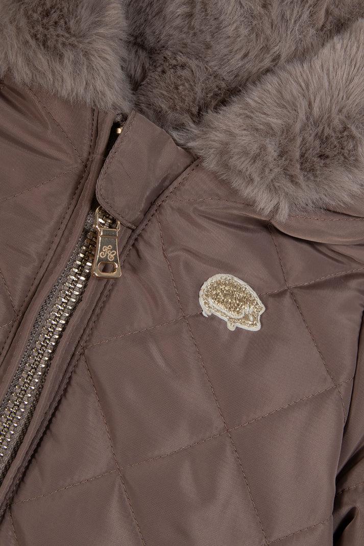 Tartine Et Chocolat Donsjack Taupe Omkeerbaar Lichtroze