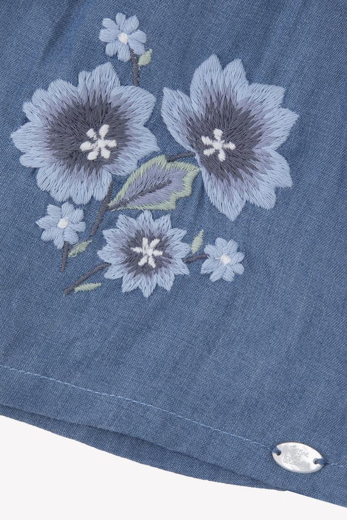 Tartine Et Chocolat Jurk Chambray Borduurwerk Chambray