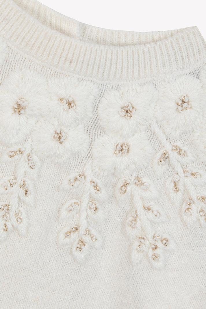 Tartine Et Chocolat Jurk Ecru Borduurwerk Moeder -of -Pearl