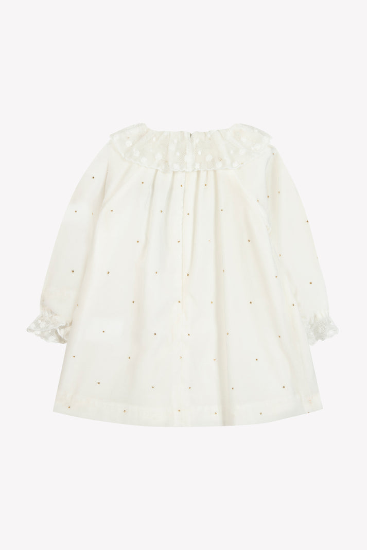 Tartine Et Chocolat Jurk Ecru In Velours Moeder -of -Pearl