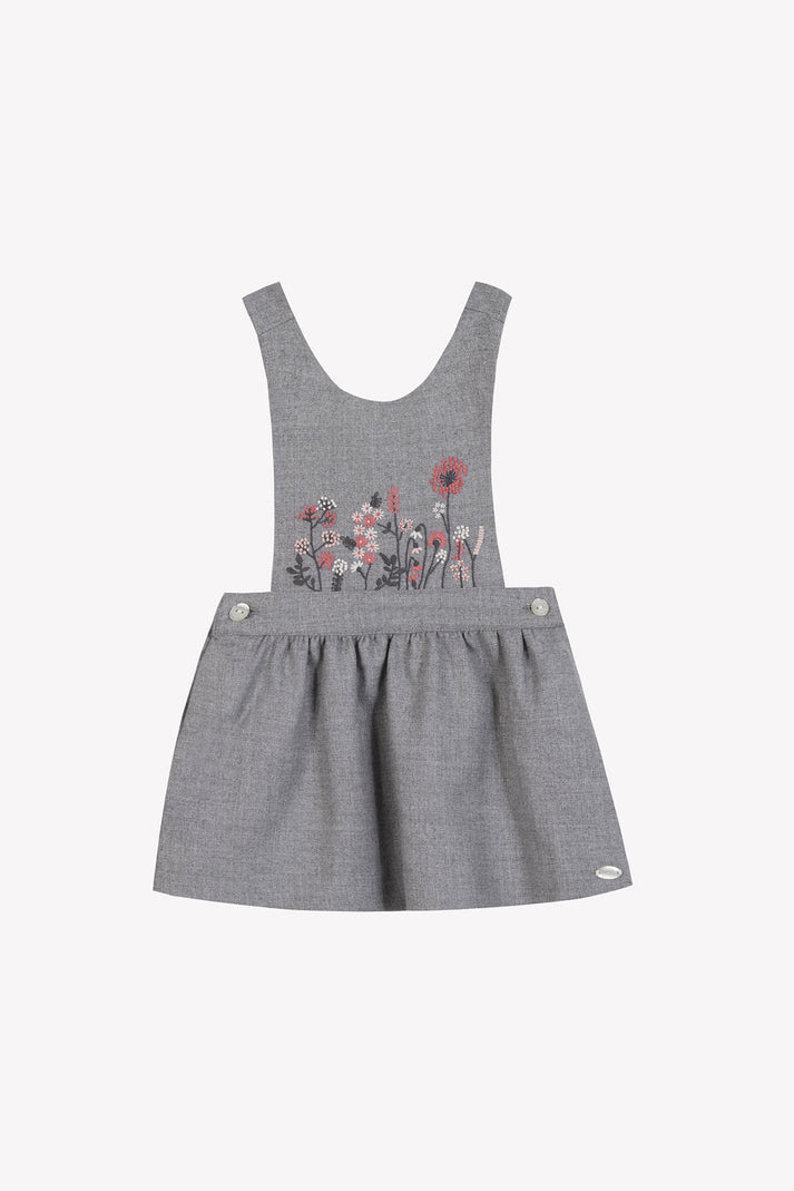 tartine et chocolat Jurk Grijs gebogen over Beugel gekruist Navy