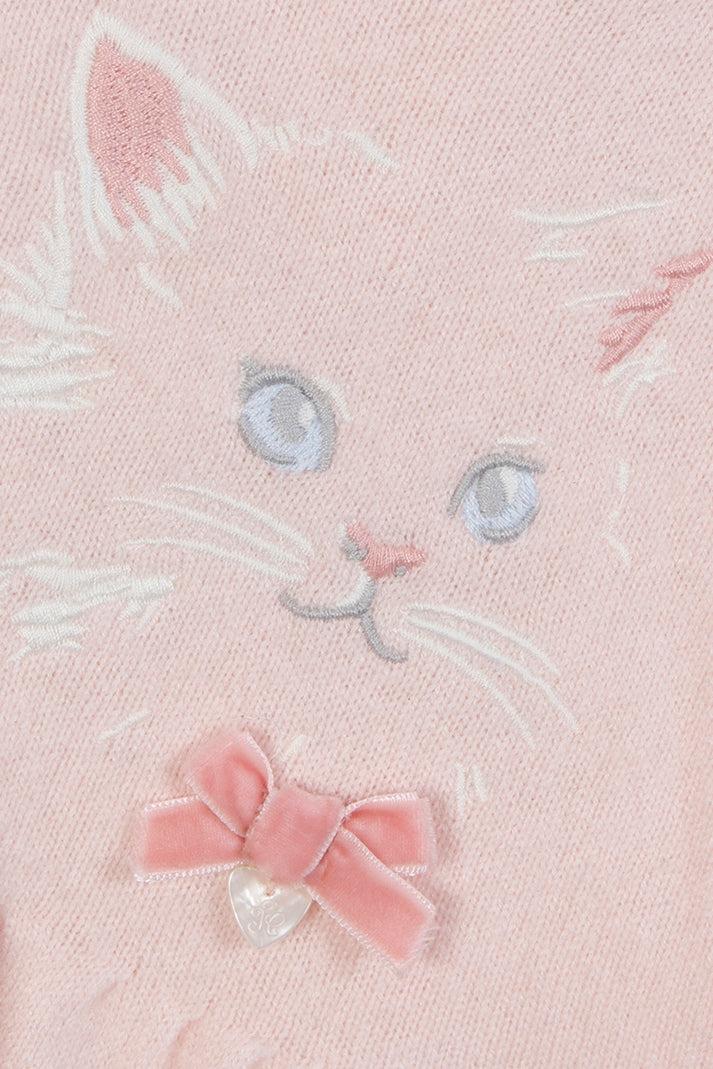 Tartine Et Chocolat Jurk Lichtroze Borduurwerk Kat Lichtroze