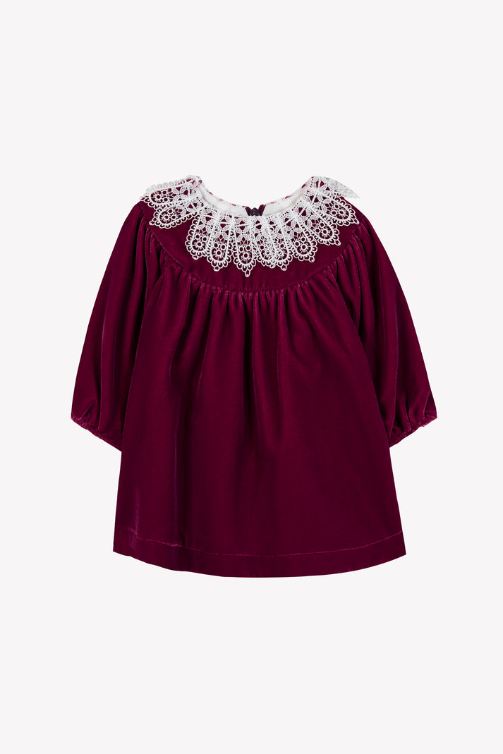 tartine et chocolat Jurk pruim erin Velours Rododendron