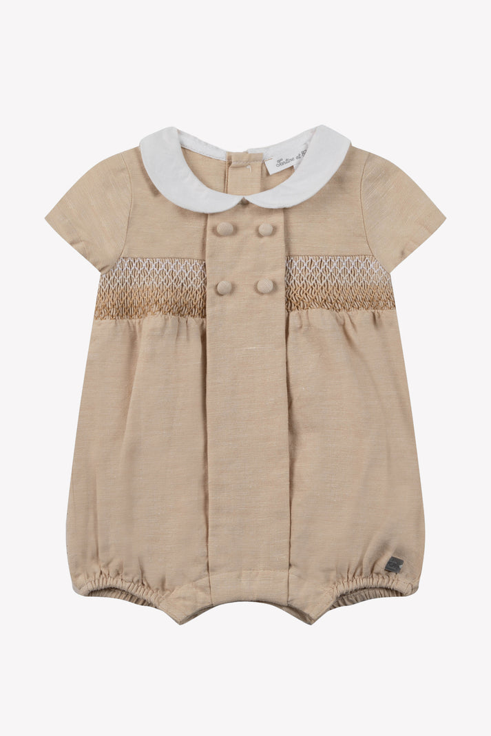 Tartine Et Chocolat Korte Combinatie Duin Linnen Geborduurde Blauw Hemel