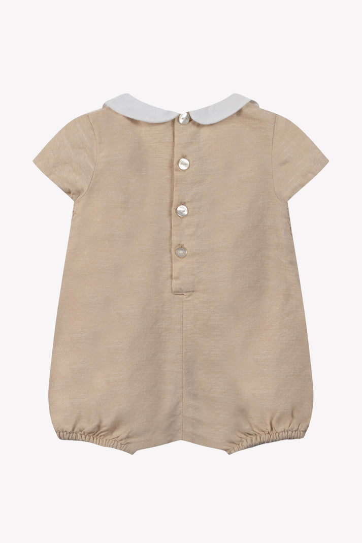 Tartine Et Chocolat Korte Combinatie Duin Linnen Geborduurde Blauw Hemel