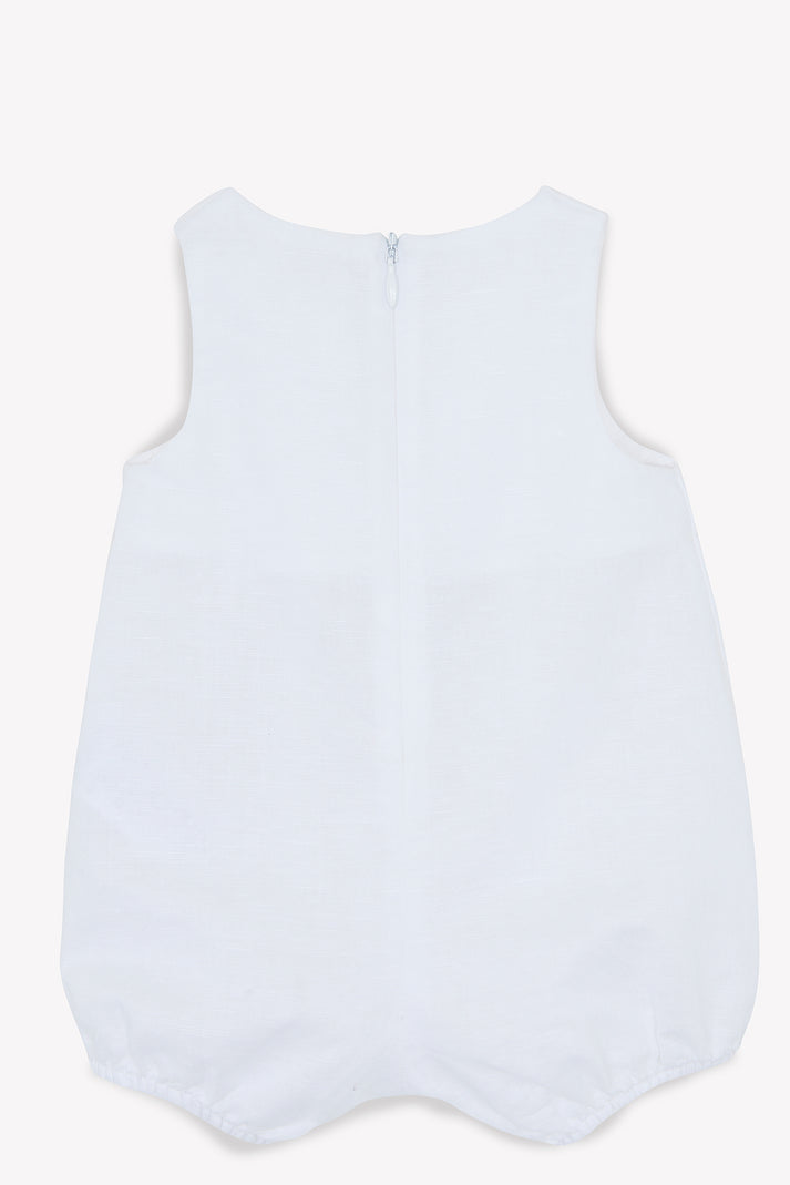 Tartine Et Chocolat Korte Combinatie Wit Linnen Duin