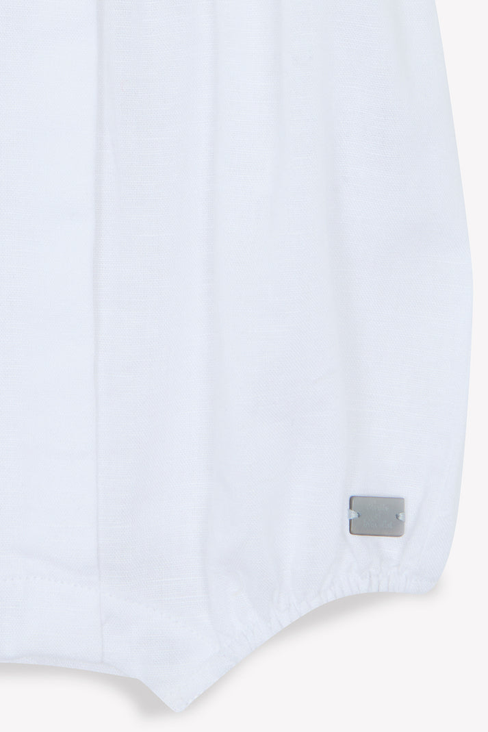 Tartine Et Chocolat Korte Combinatie Wit Linnen Geborduurde Blauw Hemel