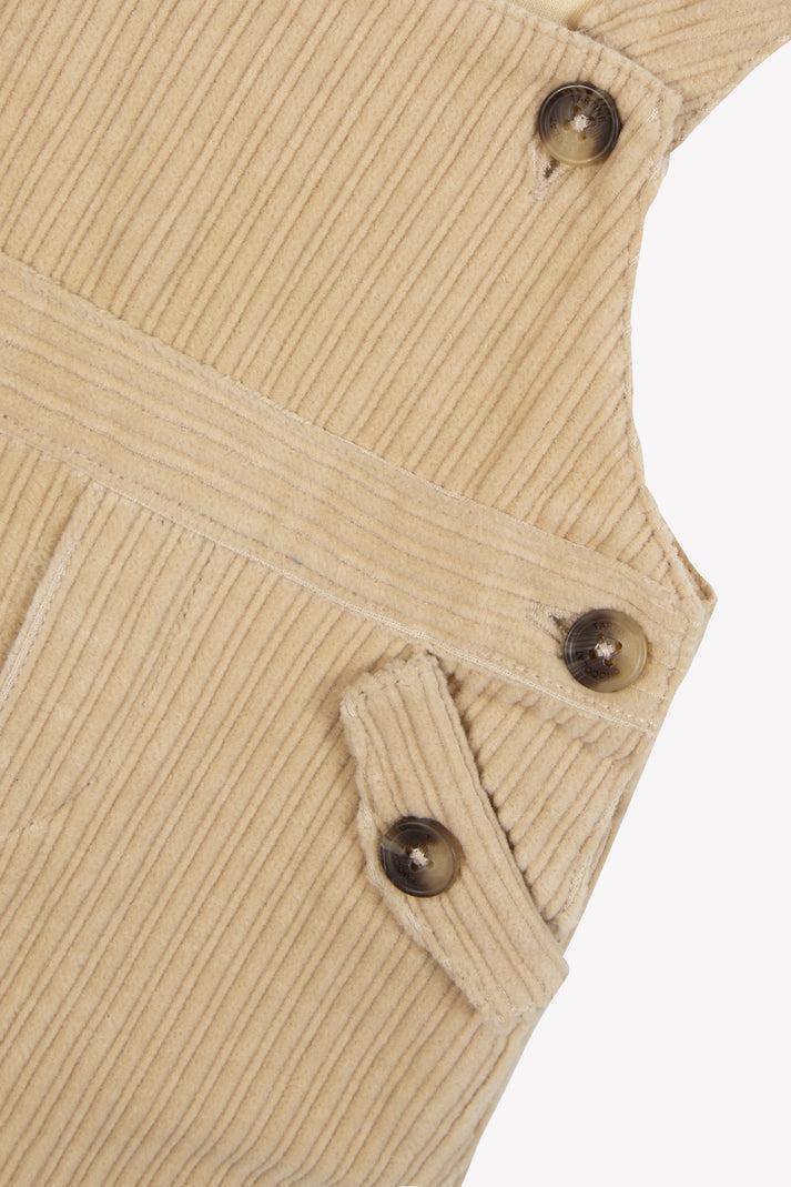 Tartine Et Chocolat Lange Overalls Beige In Velours Navy