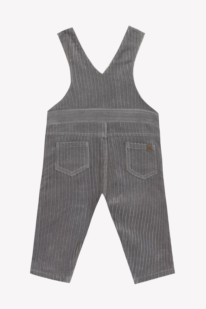 Tartine Et Chocolat Lange Overalls Grijs Medium In Velours Navy