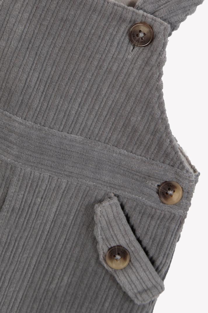 Tartine Et Chocolat Lange Overalls Grijs Medium In Velours Navy