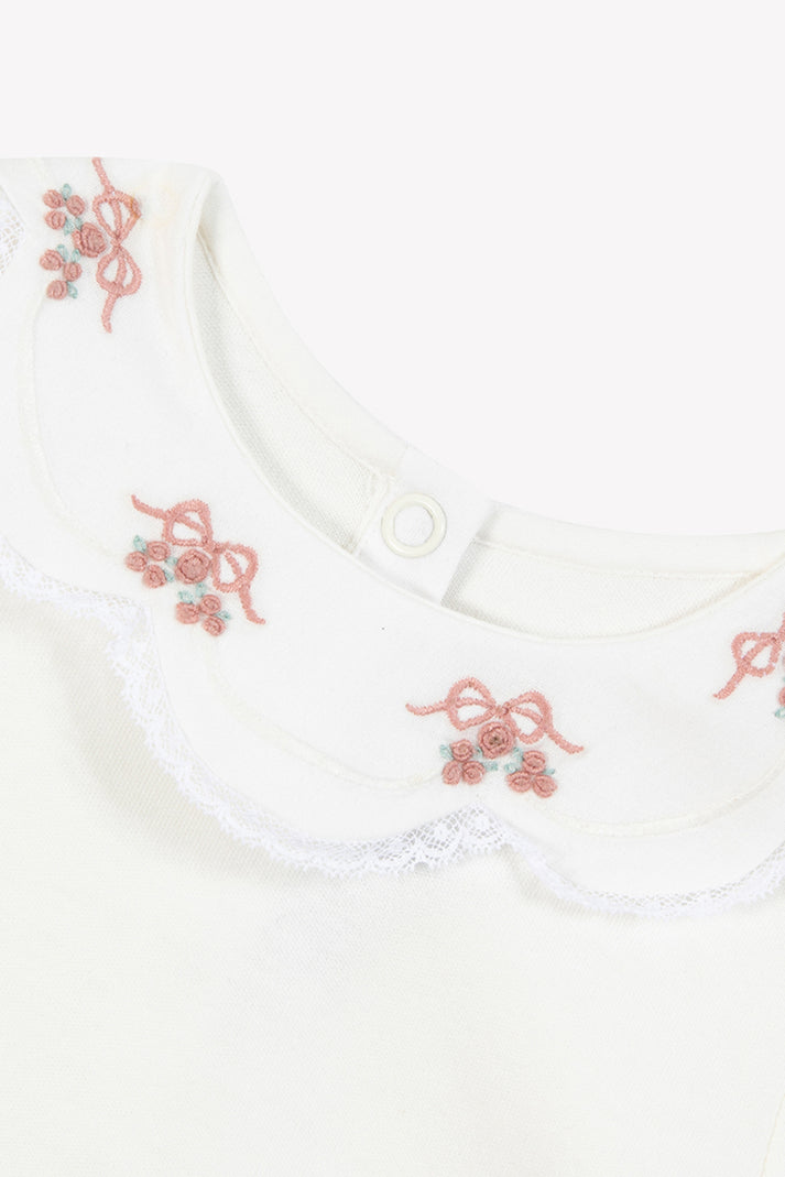 Tartine Et Chocolat Lichaam Ecru Borduurwerk Kleine Schatten Moeder -of -Pearl