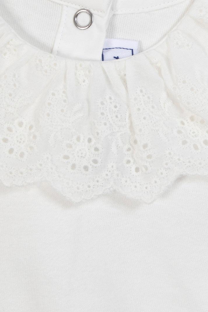 Tartine Et Chocolat Lichaam Ecru Kraag Met Ruches Wit