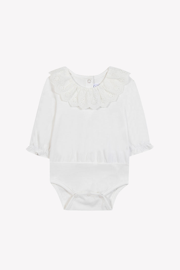 tartine et chocolat Lichaam Ecru Kraag met ruches Wit