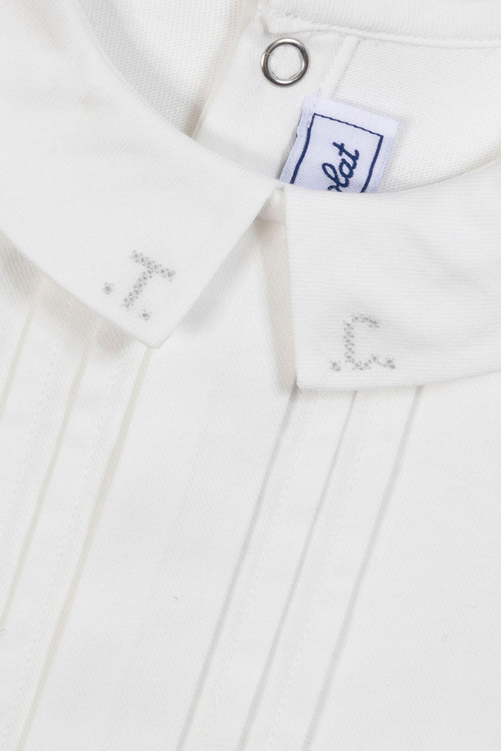 Tartine Et Chocolat Lichaam Ecru Plooien Religieus Wit