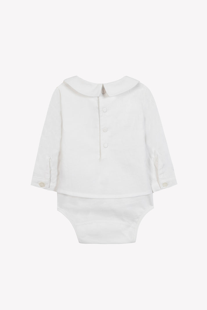 Tartine Et Chocolat Lichaam Ecru Plooien Religieus Wit