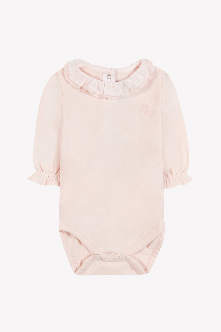 tartine et chocolat Lichaam Lichtroze klein Kraag met ruches Moeder -of -Pearl