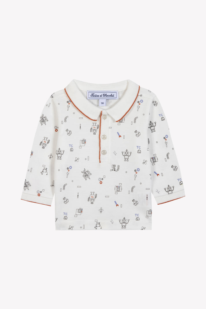 tartine et chocolat Polo roest Tekening robots Blauw elektrisch