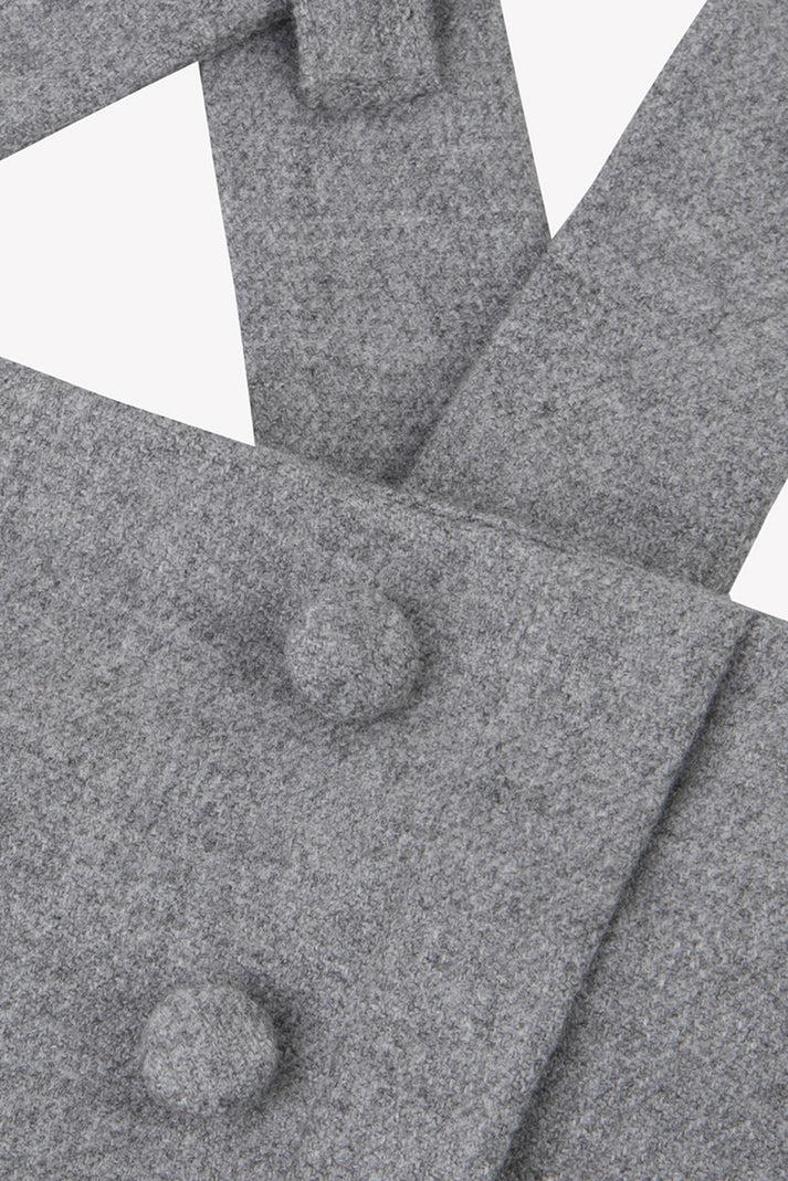 Tartine Et Chocolat Salopette Grijs Gebogen Over Knoop Navy