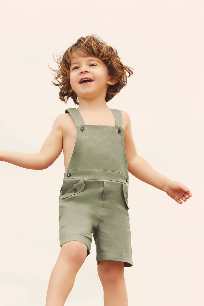 tartine et chocolat Salopette Groen varen Linnen varen