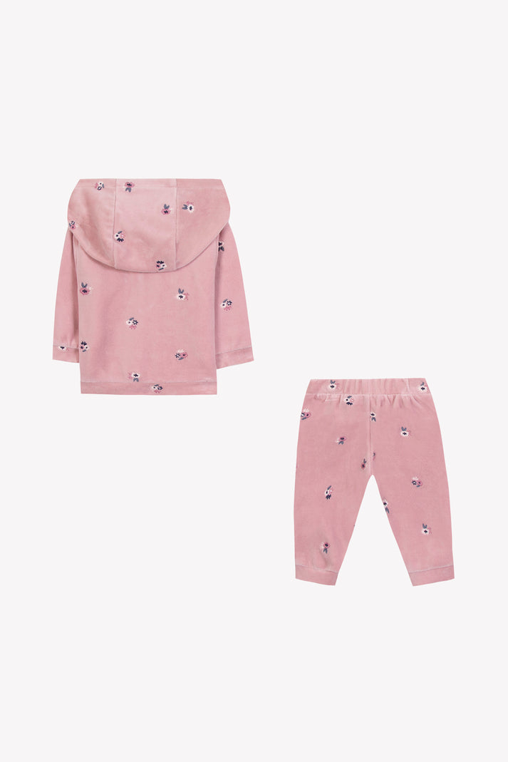 Tartine Et Chocolat Set Jogging Eglantine Velours Lichtroze