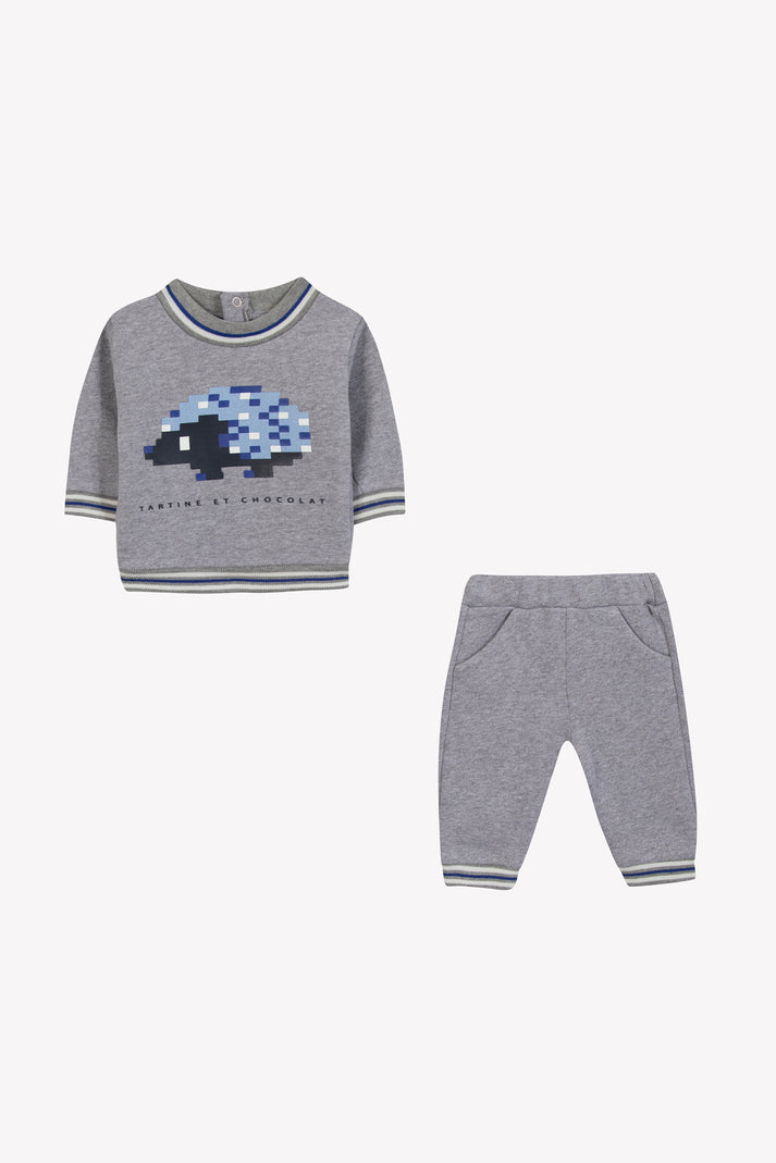 tartine et chocolat Set Jogging Grijs Pixel Hedgehog Grijs ingeblikt