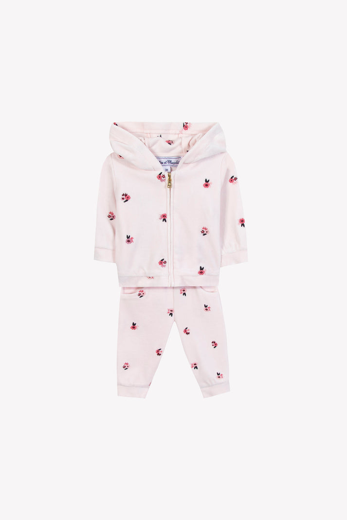 Tartine Et Chocolat Set Jogging Lichtroze Velours Lichtroze