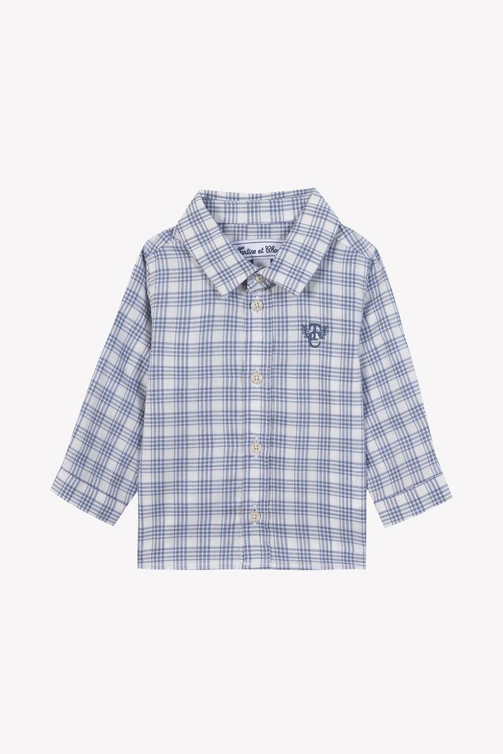 tartine et chocolat Shirt Blauw GrijsÉ to Ruiten Blauw Grijse