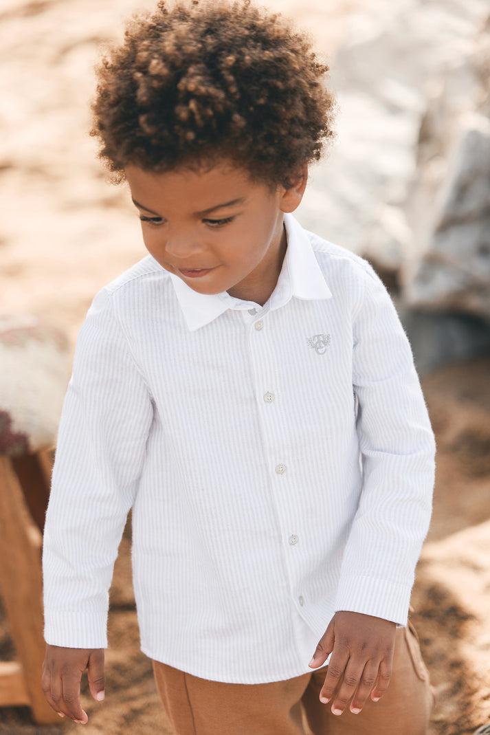 tartine et chocolat Shirt Lichtgrijs Streeps TC monogram Wit