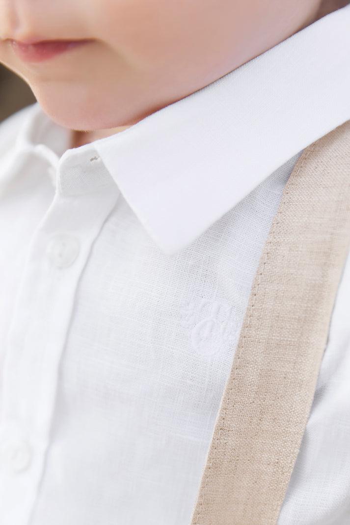 tartine et chocolat Shirt Wit Linnen Korte mouwen Wit